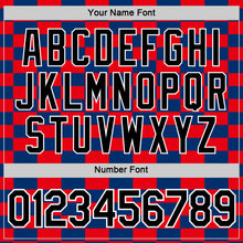 Charger l'image dans la galerie, Custom Blue Black White-Red Croatia Plaid Performance T-Shirt
