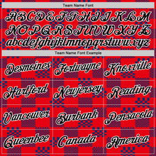 Загрузить изображение в средство просмотра галереи, Custom Red Black White-Blue Croatia Plaid Performance T-Shirt
