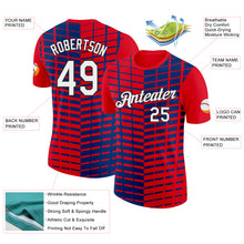 Charger l'image dans la galerie, Custom Red White Black-Blue Croatia Plaid Performance T-Shirt
