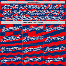 Загрузить изображение в средство просмотра галереи, Custom Red US Navy Blue-White Croatia Geometric Performance T-Shirt
