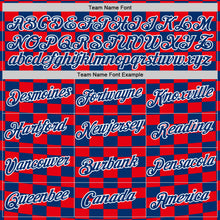 Load image into Gallery viewer, Custom US Navy Blue White-Red Croatia Plaid Performance T-Shirt
