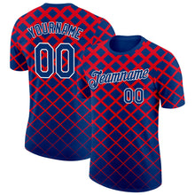 Load image into Gallery viewer, Custom US Navy Blue White-Red Croatia Geometric Performance T-Shirt
