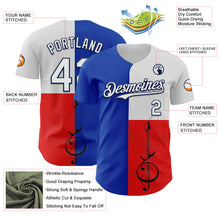 Load image into Gallery viewer, Custom Blue White Red-Navy Texas Flag Guitar City Edition Authentic Baseball Jersey
