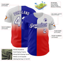 Load image into Gallery viewer, Custom Blue White Red-Dark Purple Texas Flag City Edition Authentic Baseball Jersey
