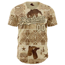 Charger l'image dans la galerie, Custom City Cream Olive Texas Cowboy Tribal City Edition Authentic Baseball Jersey
