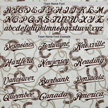 Load image into Gallery viewer, Custom Gray Brown-White Texas Horseshoe Cowboy City Edition Authentic Baseball Jersey
