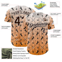 Load image into Gallery viewer, Custom Orange Brown-White Texas Horseshoe Cowboy City Edition Authentic Baseball Jersey
