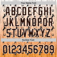 Load image into Gallery viewer, Custom Orange Brown-White Texas Horseshoe Cowboy City Edition Authentic Baseball Jersey
