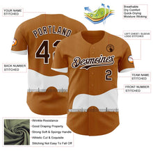 Load image into Gallery viewer, Custom Brown White Texas Guitar City Edition Authentic Baseball Jersey
