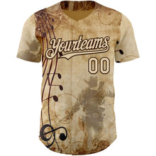 Laden Sie das Bild in den Galerie-Viewer, Custom City Cream Brown Texas Grunge Cowboy Country Music City Edition Authentic Baseball Jersey
