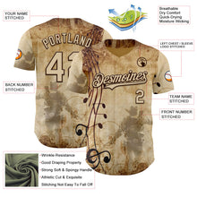 Laden Sie das Bild in den Galerie-Viewer, Custom City Cream Brown Texas Grunge Cowboy Country Music City Edition Authentic Baseball Jersey
