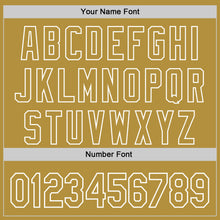 Load image into Gallery viewer, Custom White Black Pinstripe Old Gold Texas City Edition Authentic Baseball Jersey
