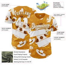 Load image into Gallery viewer, Custom Yellow White-Old Gold Texas Cowboy Guitar City Edition Authentic Baseball Jersey
