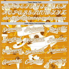 Load image into Gallery viewer, Custom Yellow White-Old Gold Texas Cowboy Guitar City Edition Authentic Baseball Jersey
