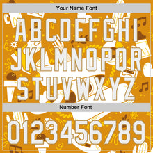 Load image into Gallery viewer, Custom Yellow White-Old Gold Texas Cowboy Guitar City Edition Authentic Baseball Jersey
