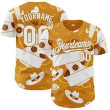 Load image into Gallery viewer, Custom Yellow White-Old Gold Texas Cowboy Guitar City Edition Authentic Baseball Jersey
