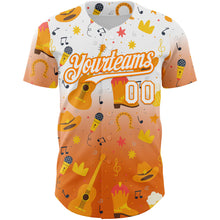 Загрузить изображение в средство просмотра галереи, Custom White Bay Orange Texas Cowboy Country Music City Edition Authentic Baseball Jersey
