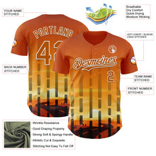 Load image into Gallery viewer, Custom Texas Orange Yellow Black-White Texas Sunset Southwest Landscape City Edition Authentic Baseball Jersey

