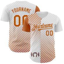 Load image into Gallery viewer, Custom White Texas Orange Texas Stripe City Edition Authentic Baseball Jersey

