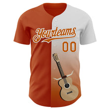 Load image into Gallery viewer, Custom Texas Orange White Texas Guitar City Edition Authentic Baseball Jersey
