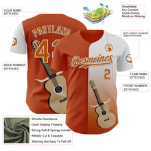 Load image into Gallery viewer, Custom Texas Orange White Texas Guitar City Edition Authentic Baseball Jersey
