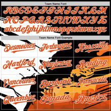 Load image into Gallery viewer, Custom Black Orange-White Texas Sunset Southwest Landscape City Edition Authentic Baseball Jersey
