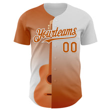 Load image into Gallery viewer, Custom White Texas Orange Texas Guitar City Edition Authentic Baseball Jersey
