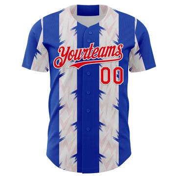 Custom Blue Fire Red-White Texas Flag Stripe City Edition Authentic Baseball Jersey