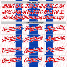 Load image into Gallery viewer, Custom Blue Fire Red-White Texas Flag Stripe City Edition Authentic Baseball Jersey
