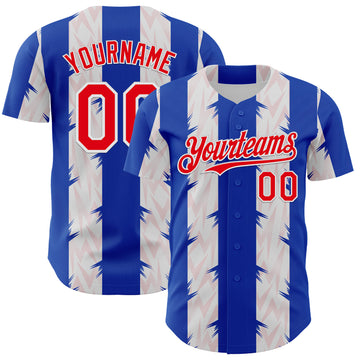 Custom Blue Fire Red-White Texas Flag Stripe City Edition Authentic Baseball Jersey