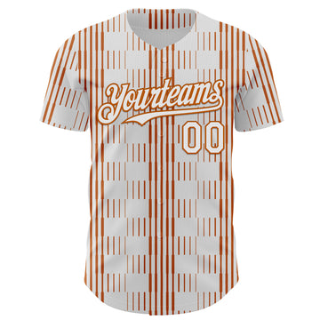 Custom White Texas Orange Texas Flag Stripe City Edition Authentic Baseball Jersey