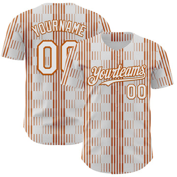 Custom White Texas Orange Texas Flag Stripe City Edition Authentic Baseball Jersey