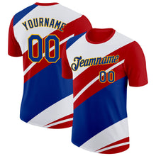 Charger l'image dans la galerie, Custom Red Royal Gold-White France Performance T-Shirt
