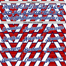 Загрузить изображение в средство просмотра галереи, Custom Red Royal Blue-White Norway Geometric Performance T-Shirt
