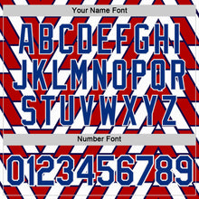 Загрузить изображение в средство просмотра галереи, Custom Red Royal Blue-White Norway Geometric Performance T-Shirt
