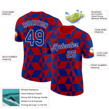 Загрузить изображение в средство просмотра галереи, Custom Red Royal-White Norway Geometric Performance T-Shirt
