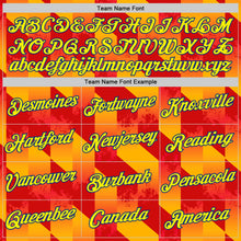 Load image into Gallery viewer, Custom Red Light Yellow-Royal Spain Diagonal Stripe Gothic Performance T-Shirt
