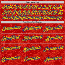 Laden Sie das Bild in den Galerie-Viewer, Custom Red Gold-Royal Spain Splash Performance T-Shirt
