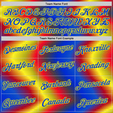 Загрузить изображение в средство просмотра галереи, Custom Blue Red Yellow-Black Spain Pixel Gradient Performance T-Shirt
