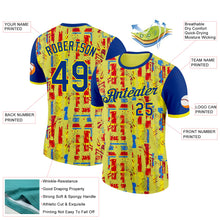 Загрузить изображение в средство просмотра галереи, Custom Yellow Royal Red-Light Yellow Spain Abstract Performance T-Shirt
