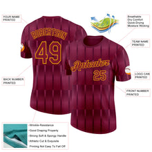 Load image into Gallery viewer, Custom Red Gold Spain Stripe Performance T-Shirt
