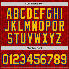 Laden Sie das Bild in den Galerie-Viewer, Custom Red Gold-Royal Spain Floral Damask Performance T-Shirt
