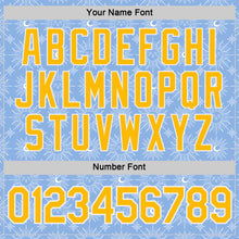 Load image into Gallery viewer, Custom Light Blue Gold-White Uruguay Sun Performance T-Shirt
