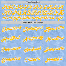 Load image into Gallery viewer, Custom Light Blue Gold-White Uruguay Geometric Performance T-Shirt
