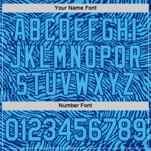 Загрузить изображение в средство просмотра галереи, Custom Blue Sky Blue-Royal Uruguay Stripe Performance T-Shirt
