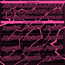 Load image into Gallery viewer, Custom Black Pink 3D Pattern Design Lightning Polka Dot Authentic Baseball Jersey
