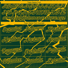 Load image into Gallery viewer, Custom Green Gold 3D Pattern Design Lightning Polka Dot Authentic Baseball Jersey
