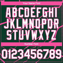 Load image into Gallery viewer, Custom Green White-Pink 3D Pattern Design Lightning Polka Dot Authentic Baseball Jersey
