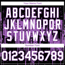 Load image into Gallery viewer, Custom Black White-Medium Purple 3D Pattern Design Dripping Splatter Paint Authentic Baseball Jersey
