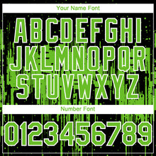 Load image into Gallery viewer, Custom Black Aurora Green-White 3D Pattern Design Dripping Splatter Paint Authentic Baseball Jersey
